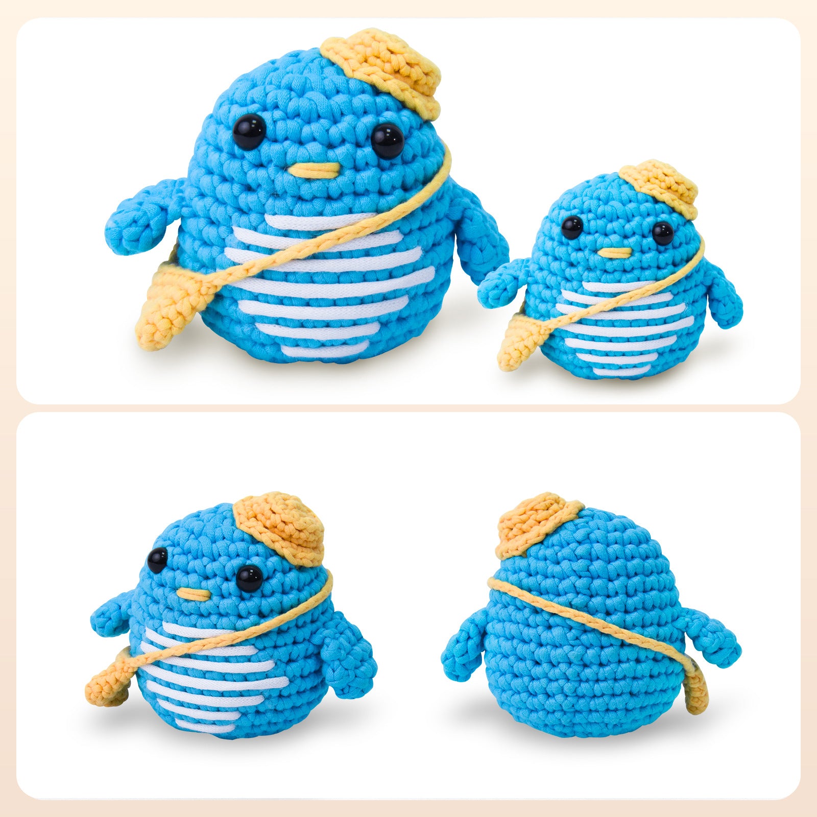 Crochet Kit for Blue Dinosaur