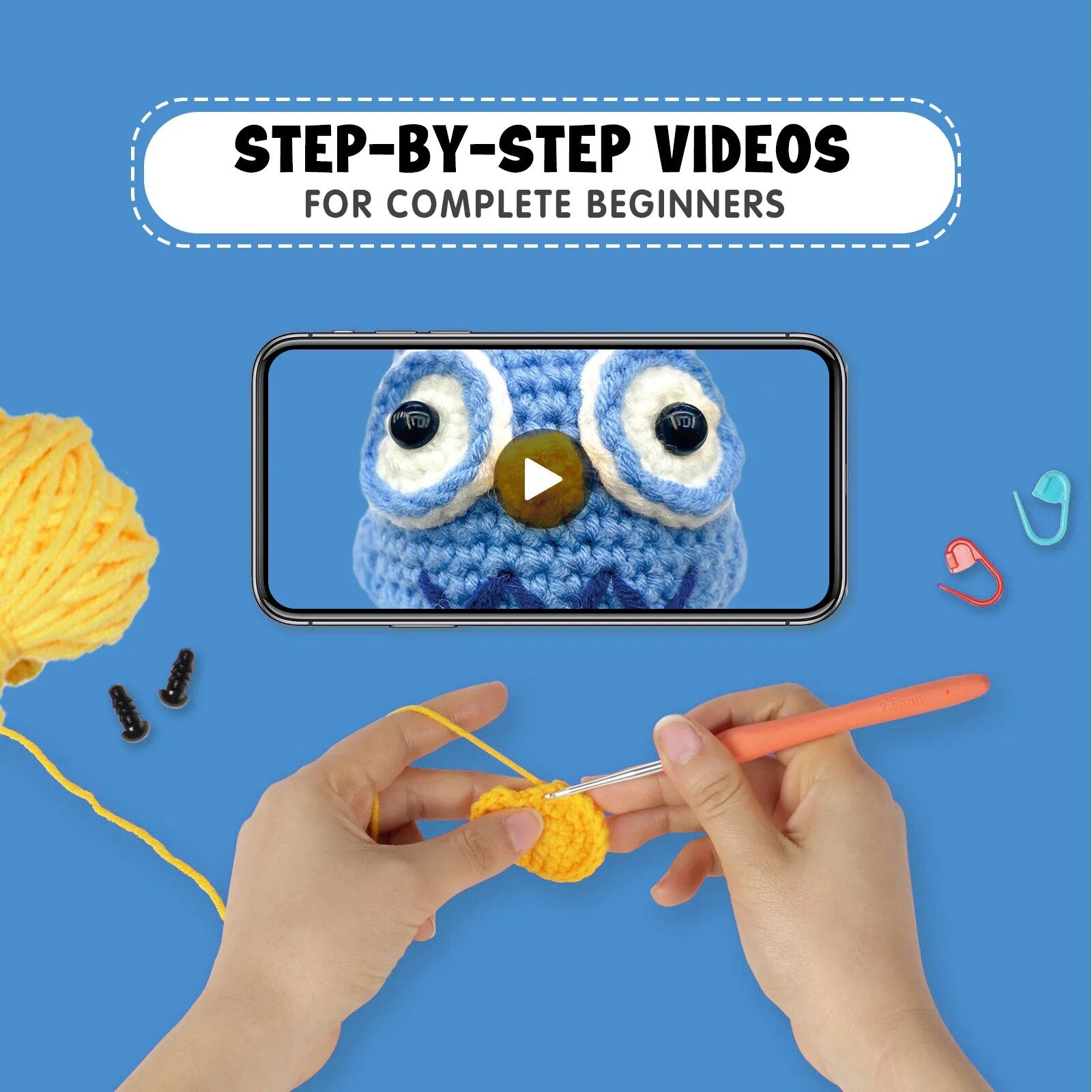 Dasonwin Easy crochet kits Beginner Bundle