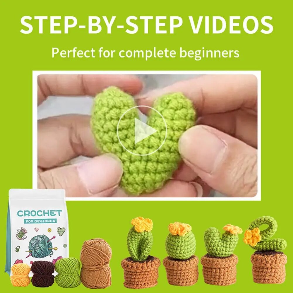 Beginner-Friendly Crochet Kit for Compact Crafting