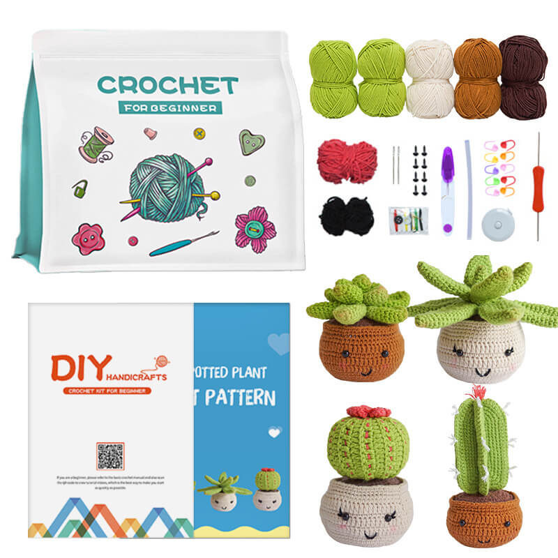 Beginner-Friendly Crochet Kit for Compact Crafting