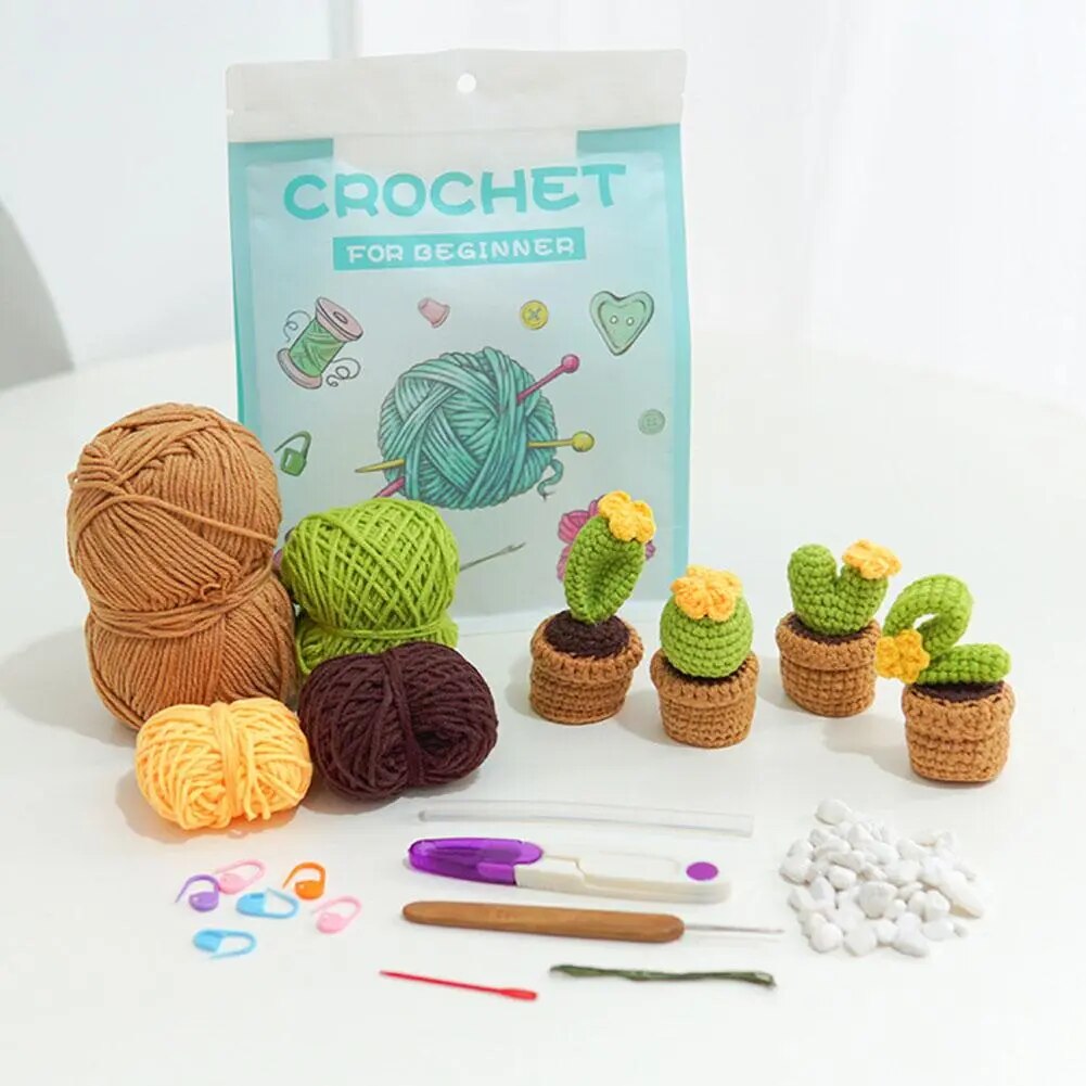 Beginner-Friendly Crochet Kit for Compact Crafting